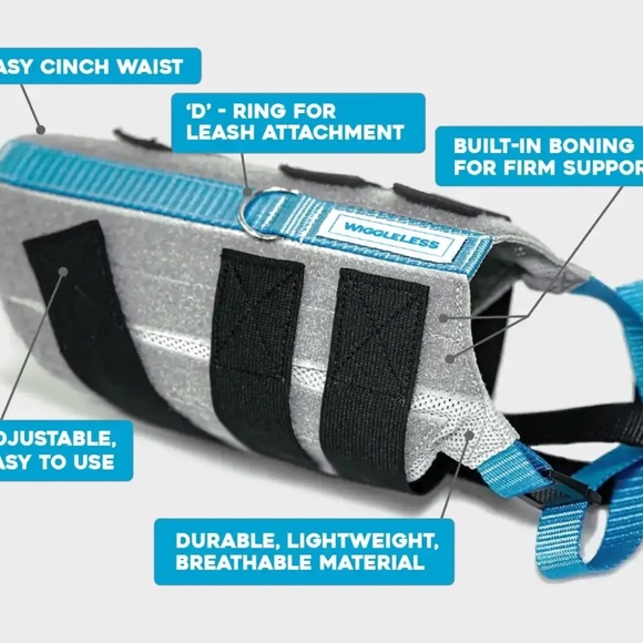 WiggleLess Dog Back Brace Worn Once by Dog Retail 229 Size 12 - Picture 5 of 7